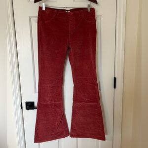 We The Free Red Flare Corduroy Jeans